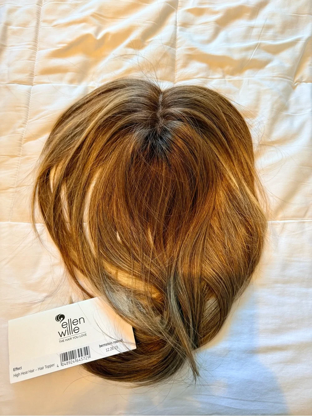 Ellen Wille Effect Hair Topper Bernstein Rooted Heat Friendly Synthetic NWT